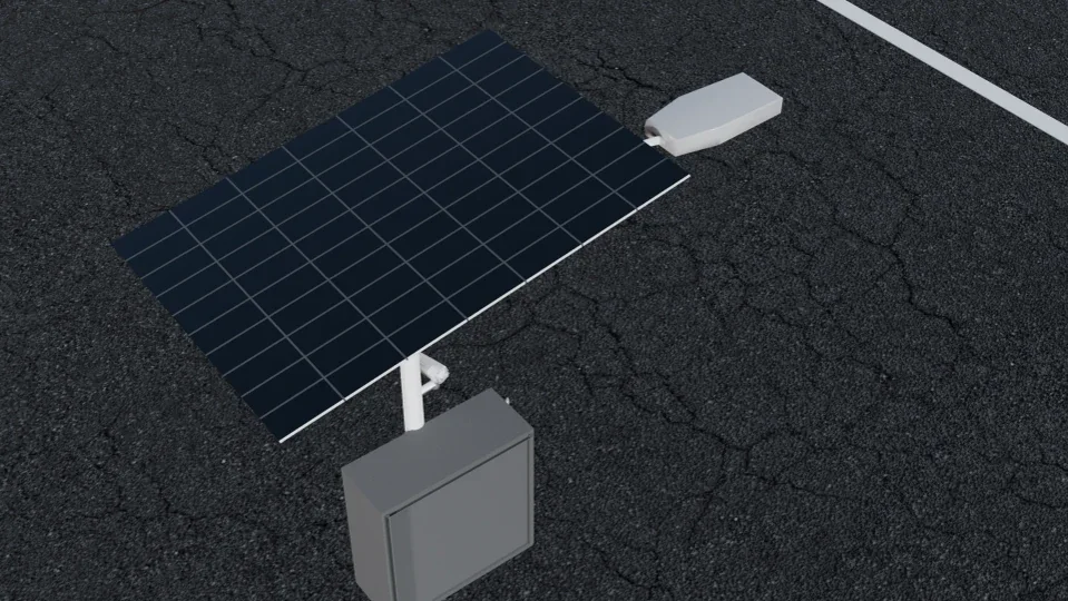 CaneaTech solar panel and LED lamp head